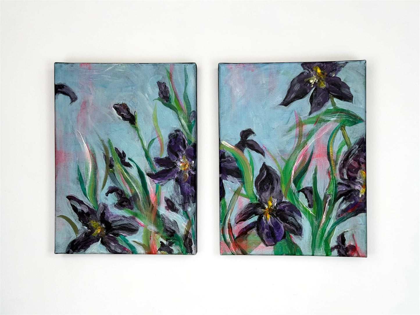 Indigo Blooms (Diptych)